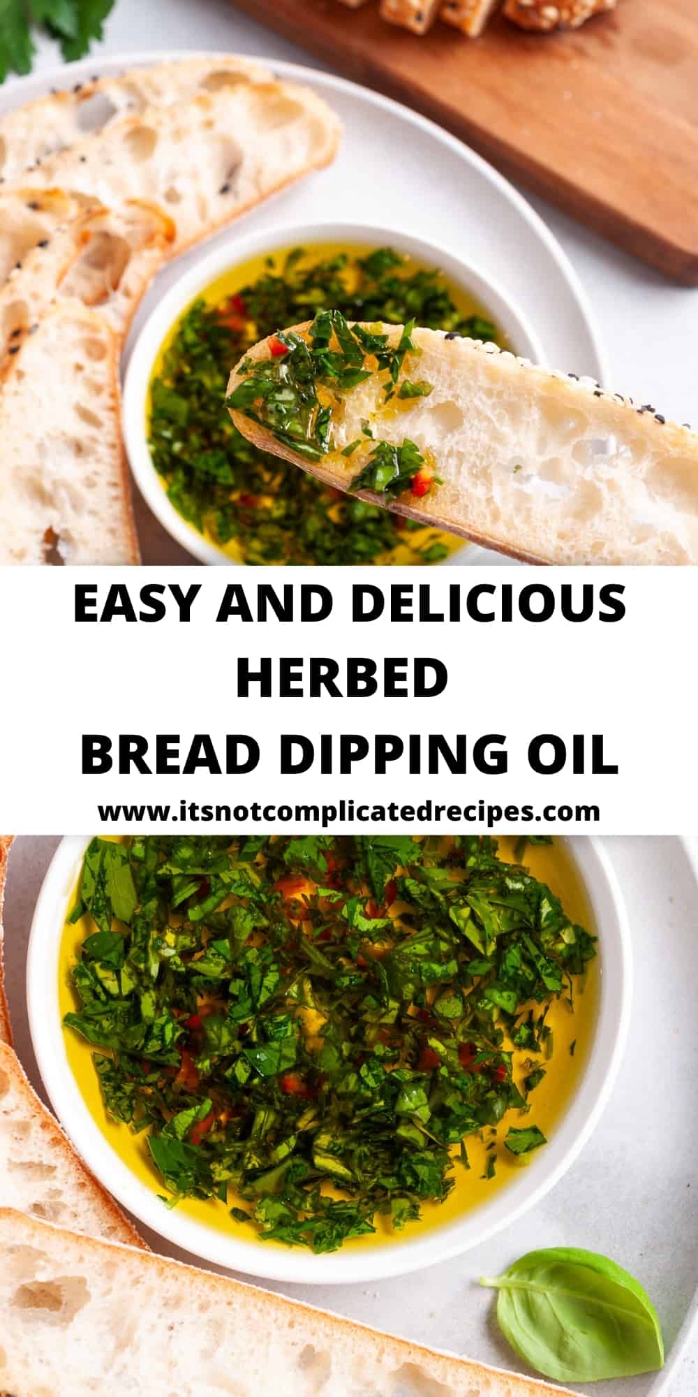 Herbed Bread Dipping Oil - It's Not Complicated Recipes