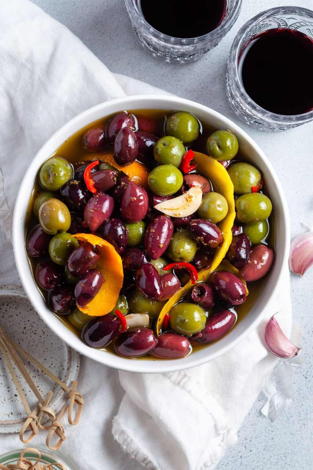 Marinated Olives - It's Not Complicated Recipes