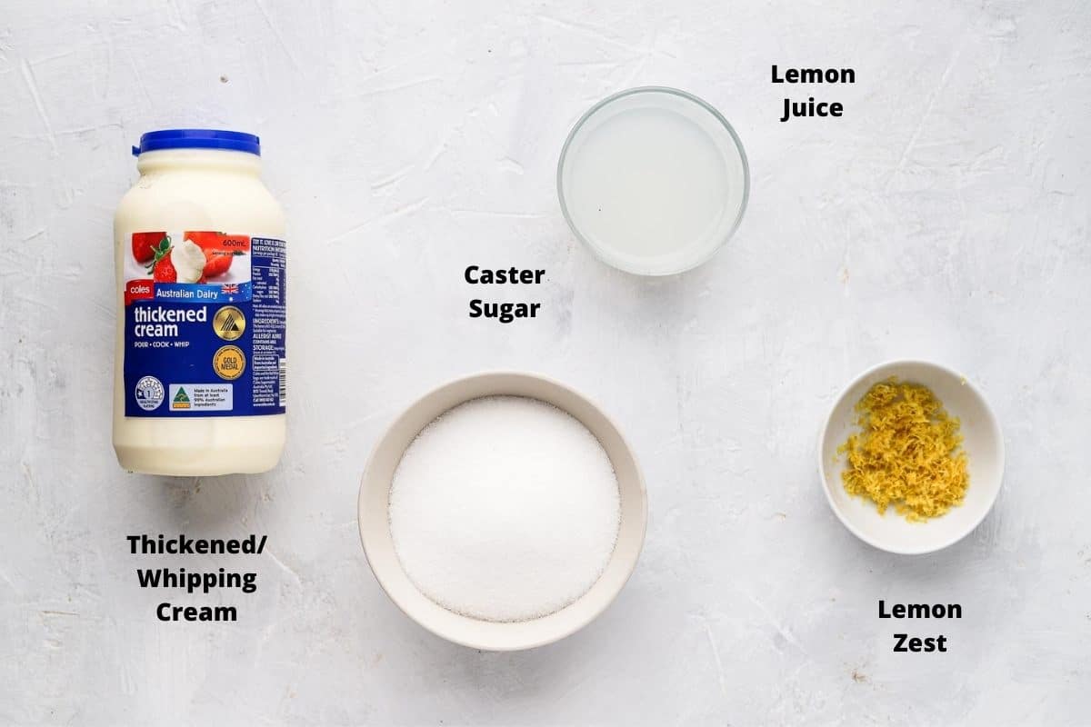 Ingredients in this recipe on a white background.