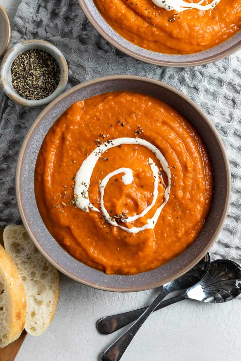 Sweet Potato and Red Pepper Soup It