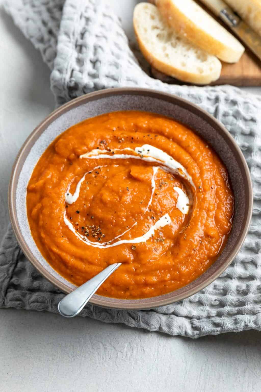 Sweet Potato and Red Pepper Soup It