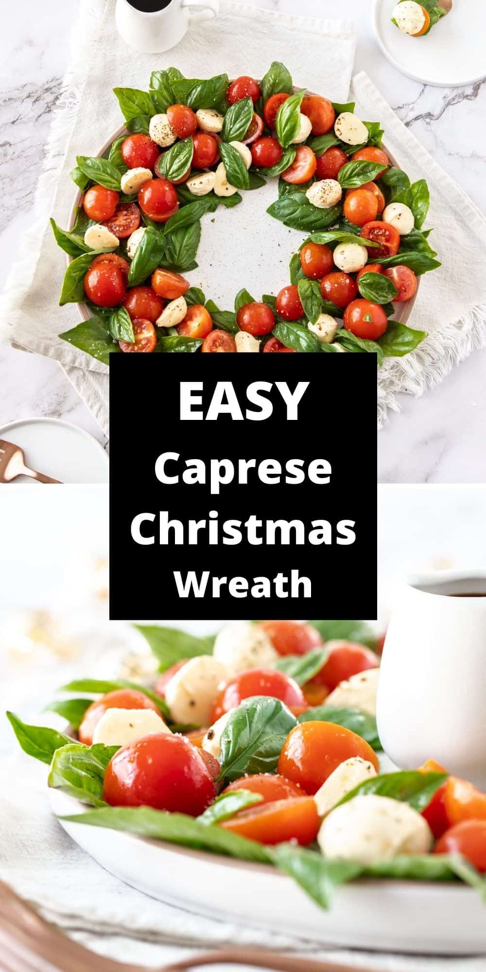Caprese Christmas Wreath - It's Not Complicated Recipes