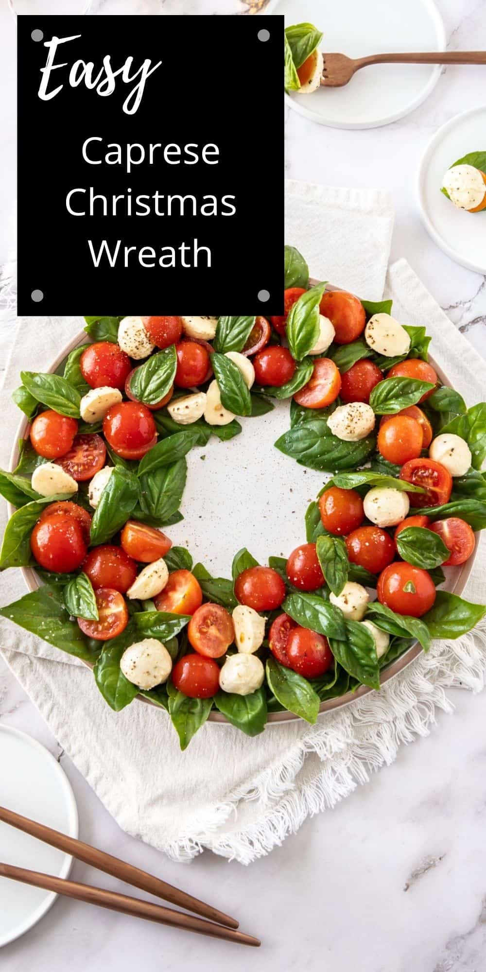 Caprese Christmas Wreath - It's Not Complicated Recipes