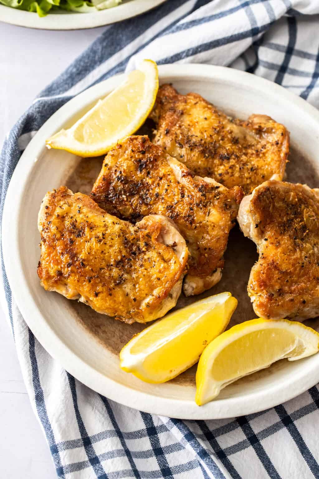 Crispy Boneless Cast Iron Chicken Thighs - It's Not Complicated Recipes