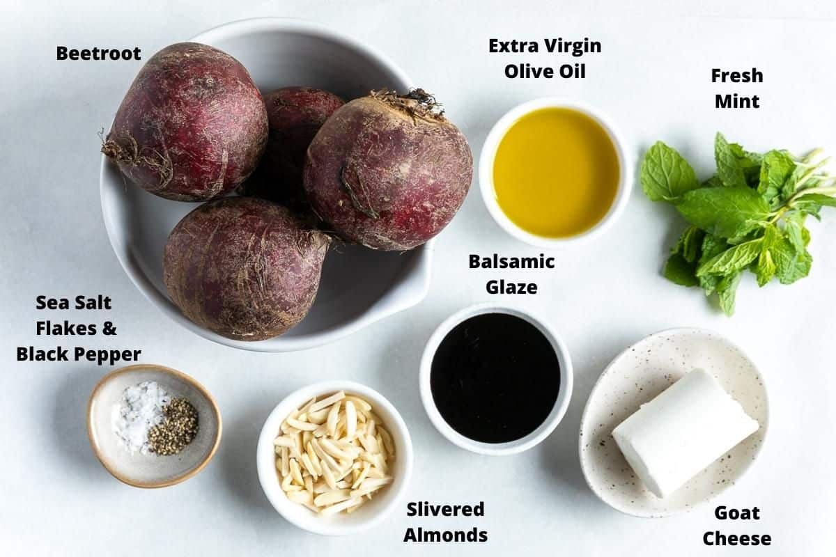 Ingredients in this recipe on a white background.