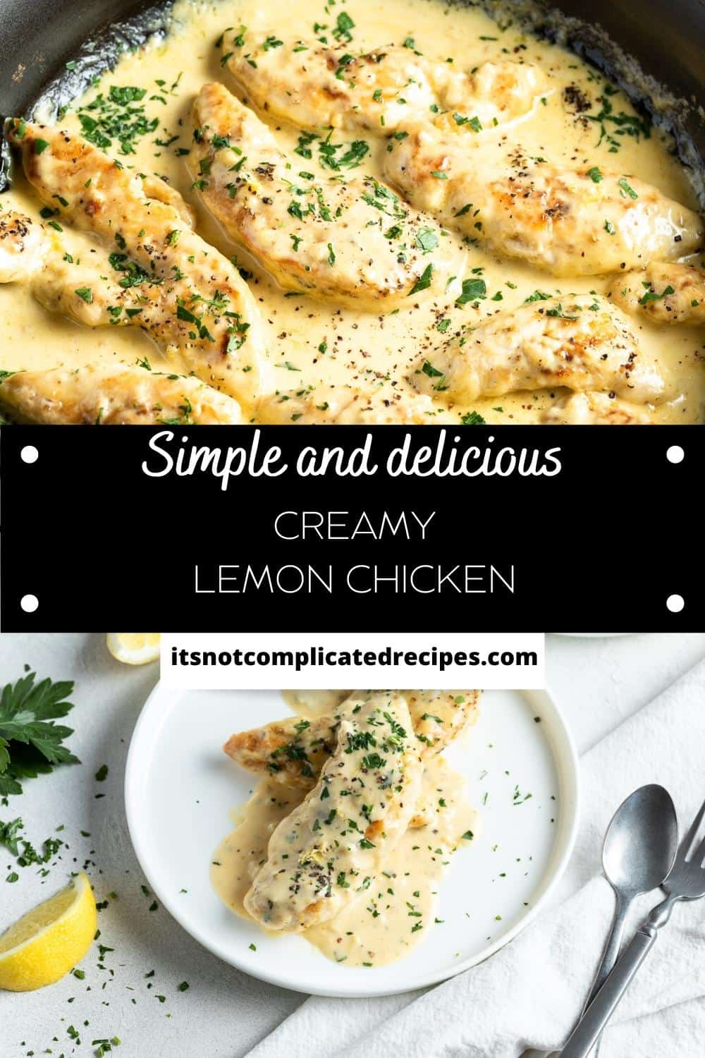 Creamy Lemon Chicken - It's Not Complicated Recipes