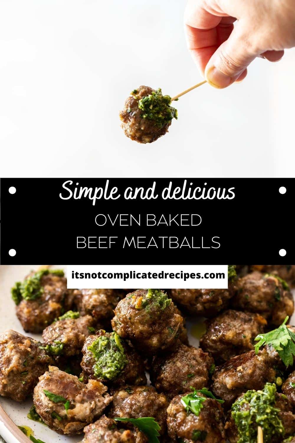 Baked Beef Meatballs - It's Not Complicated Recipes
