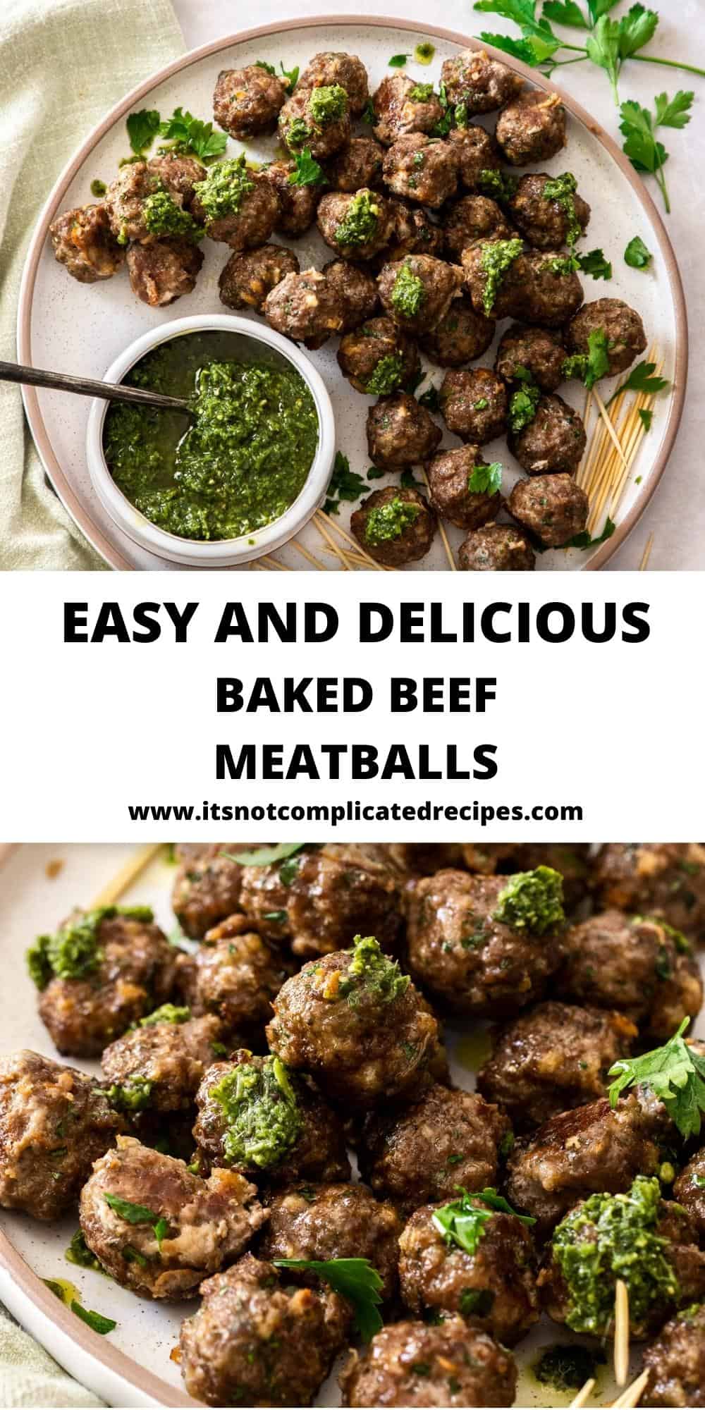 Baked Beef Meatballs It's Not Complicated Recipes