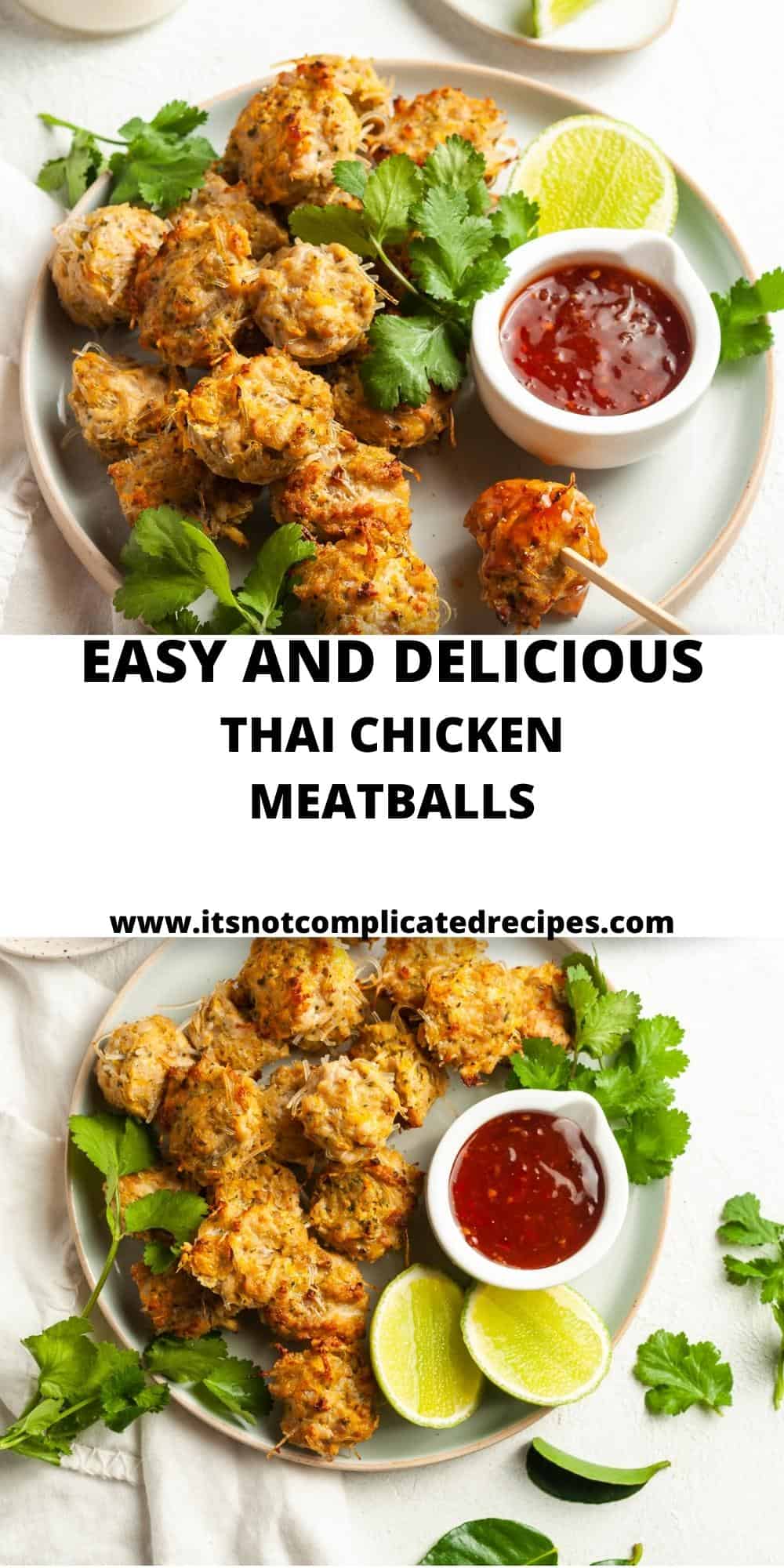 Thai Style Chicken Meatballs - It's Not Complicated Recipes