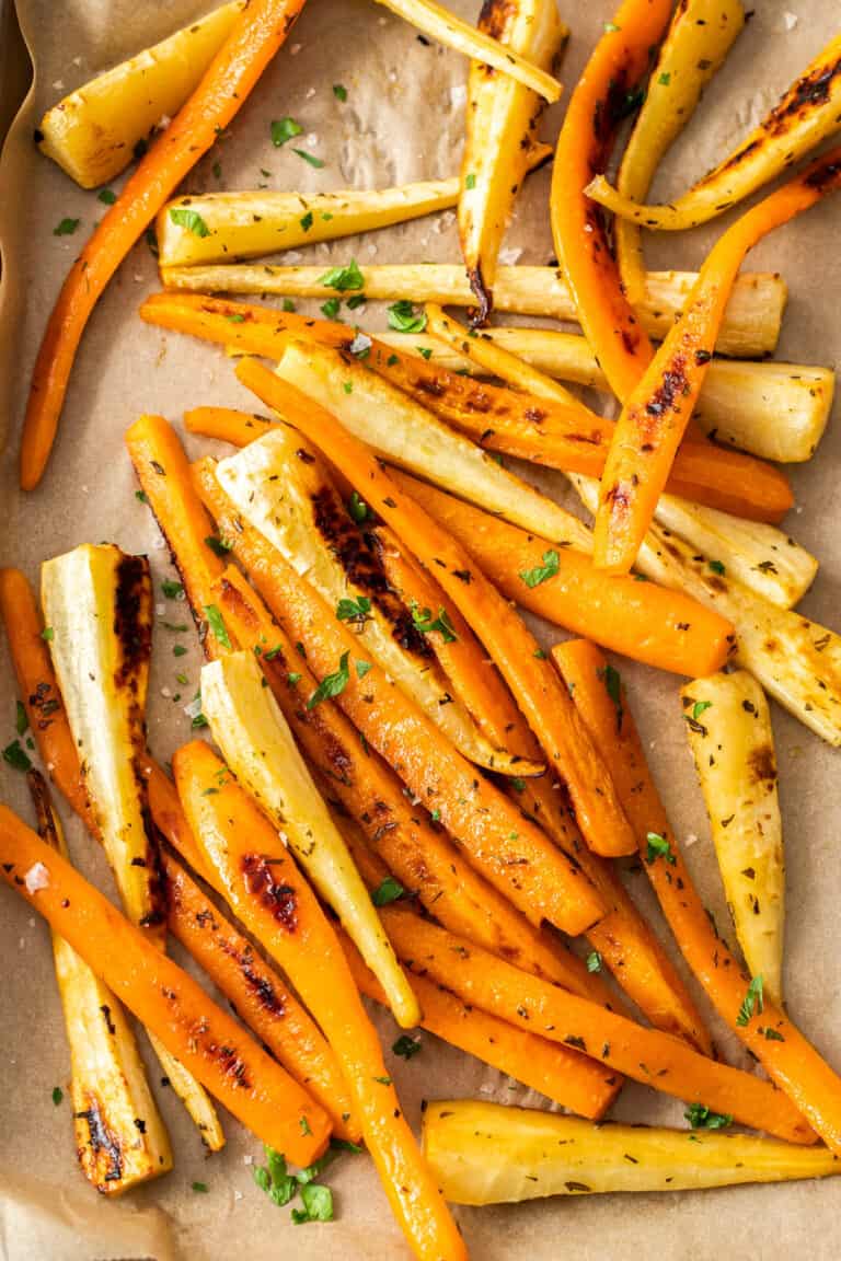 Honey Roasted Parsnips and Carrots - It's Not Complicated Recipes