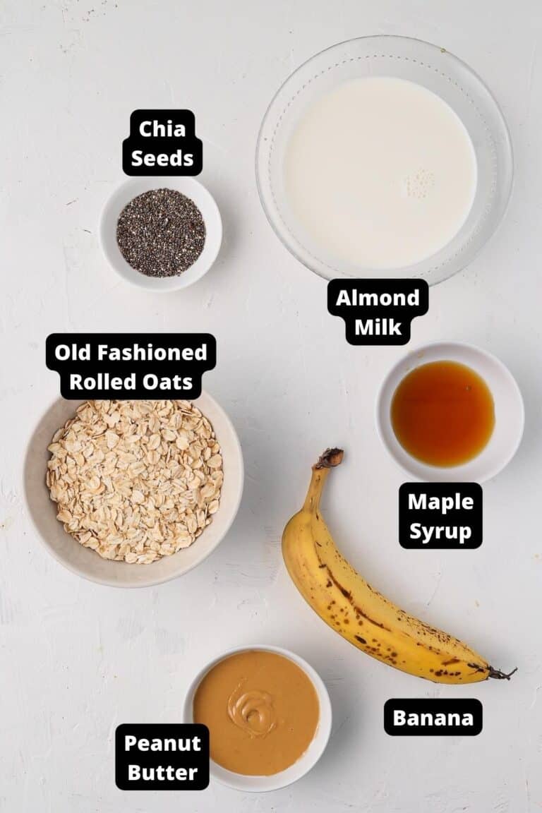 Peanut Butter Banana Overnight Oats - It's Not Complicated Recipes