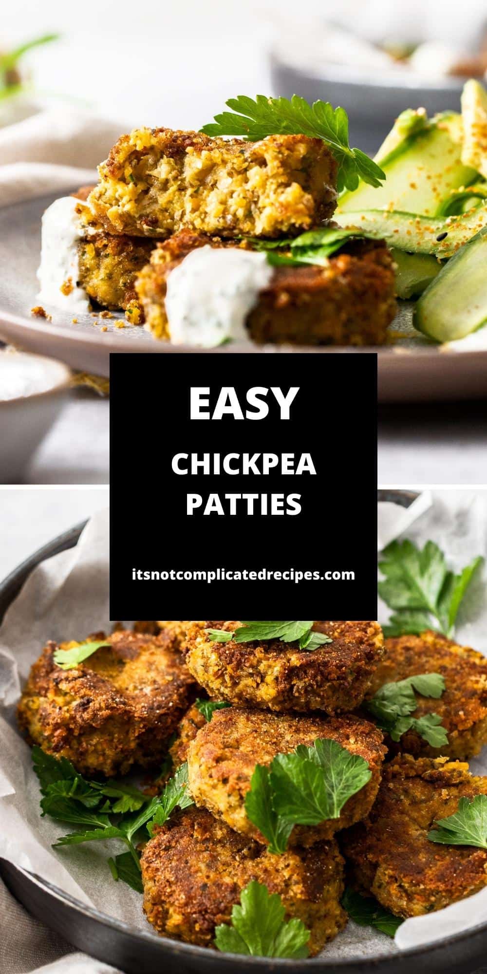 Chickpea Patties (Vegan and Gluten Free) - It's Not Complicated Recipes