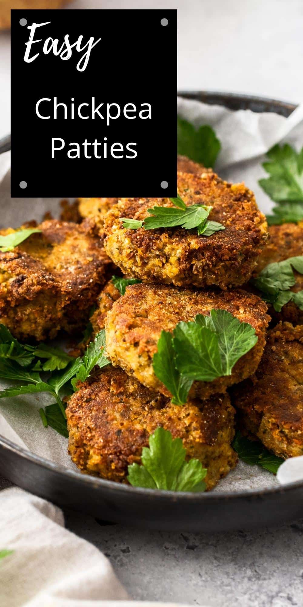 Chickpea Patties (Vegan and Gluten Free) - It's Not Complicated Recipes