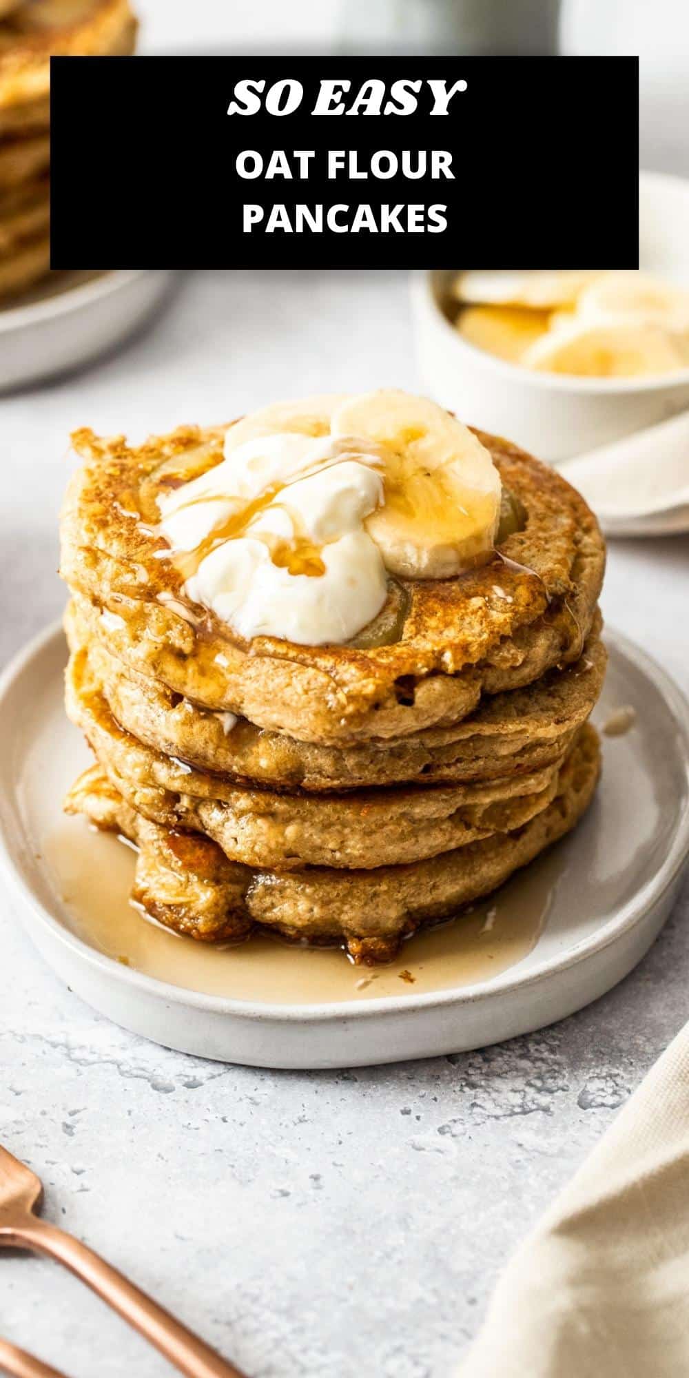 Oat Flour Pancakes with Greek Yoghurt - It's Not Complicated Recipes