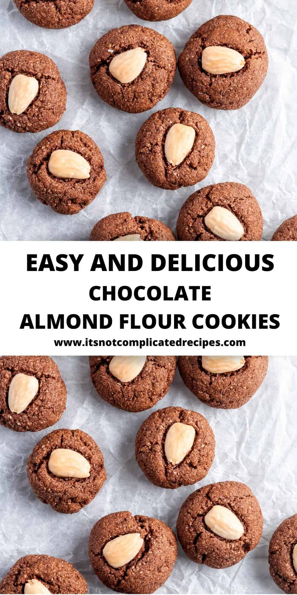 Chocolate Almond Flour Cookies (Gluten-Free) - It's Not Complicated Recipes