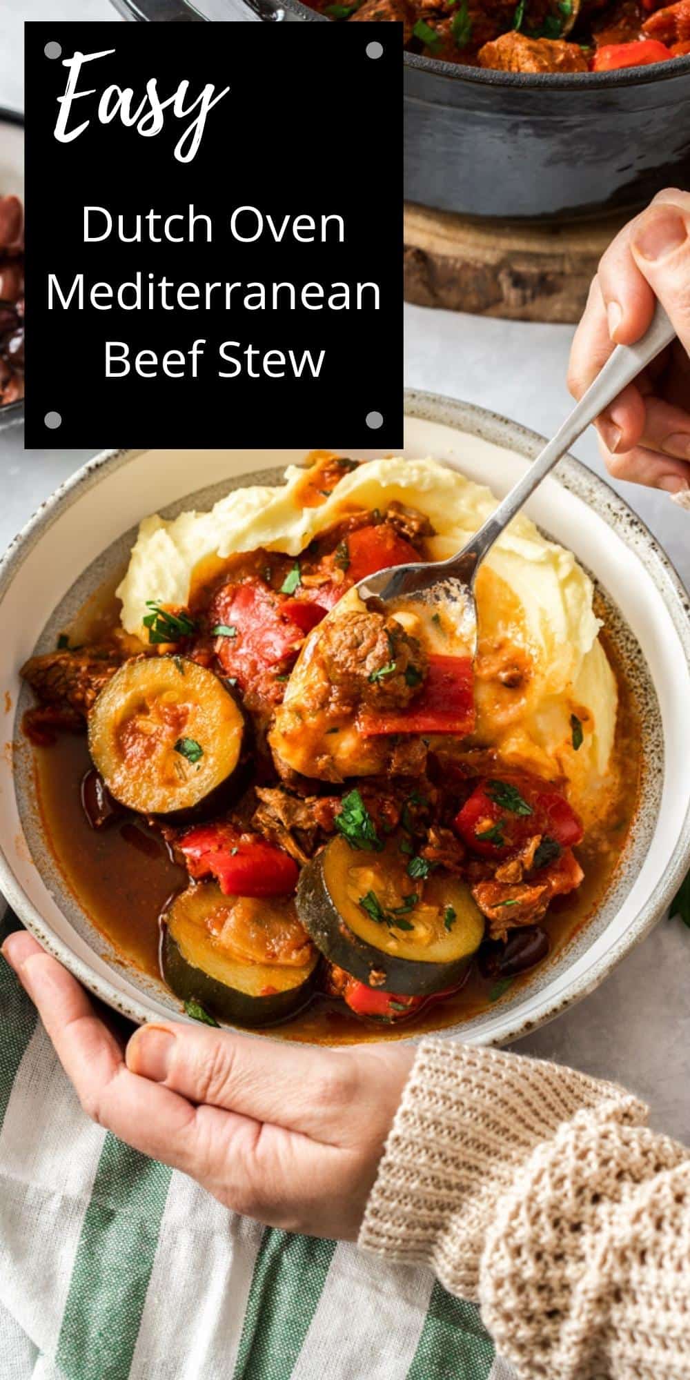 Dutch Oven Mediterranean Beef Stew - It's Not Complicated Recipes