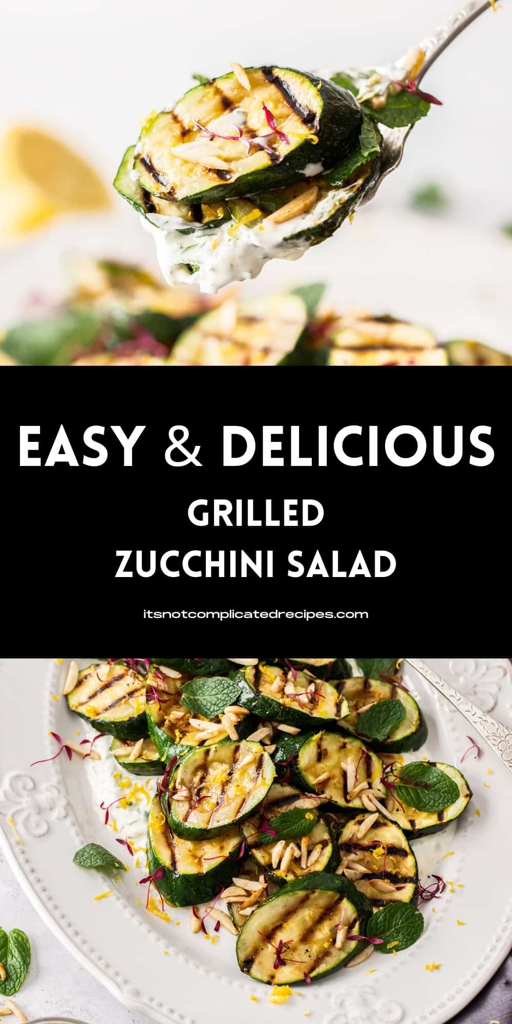 Grilled Zucchini with Yoghurt Sauce - It's Not Complicated Recipes