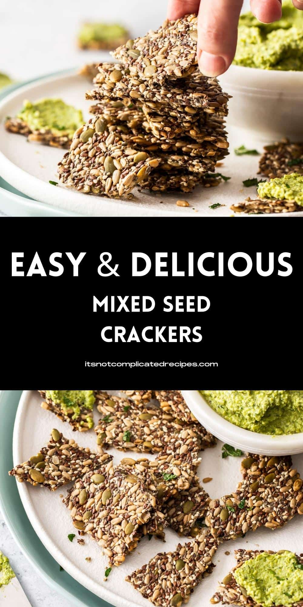 Mixed Seed Crackers - Gluten Free and Vegan - It's Not Complicated Recipes