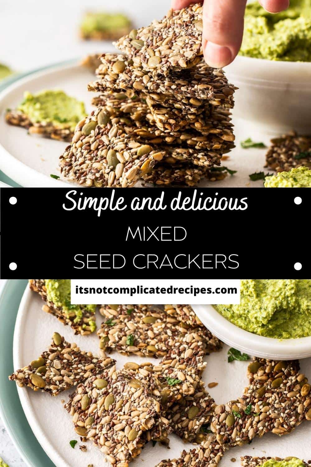 Mixed Seed Crackers - Gluten Free and Vegan - It's Not Complicated Recipes