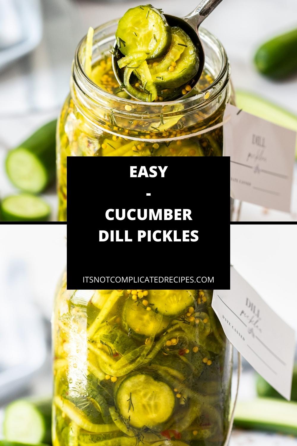 Cucumber Dill Pickles - It's Not Complicated Recipes