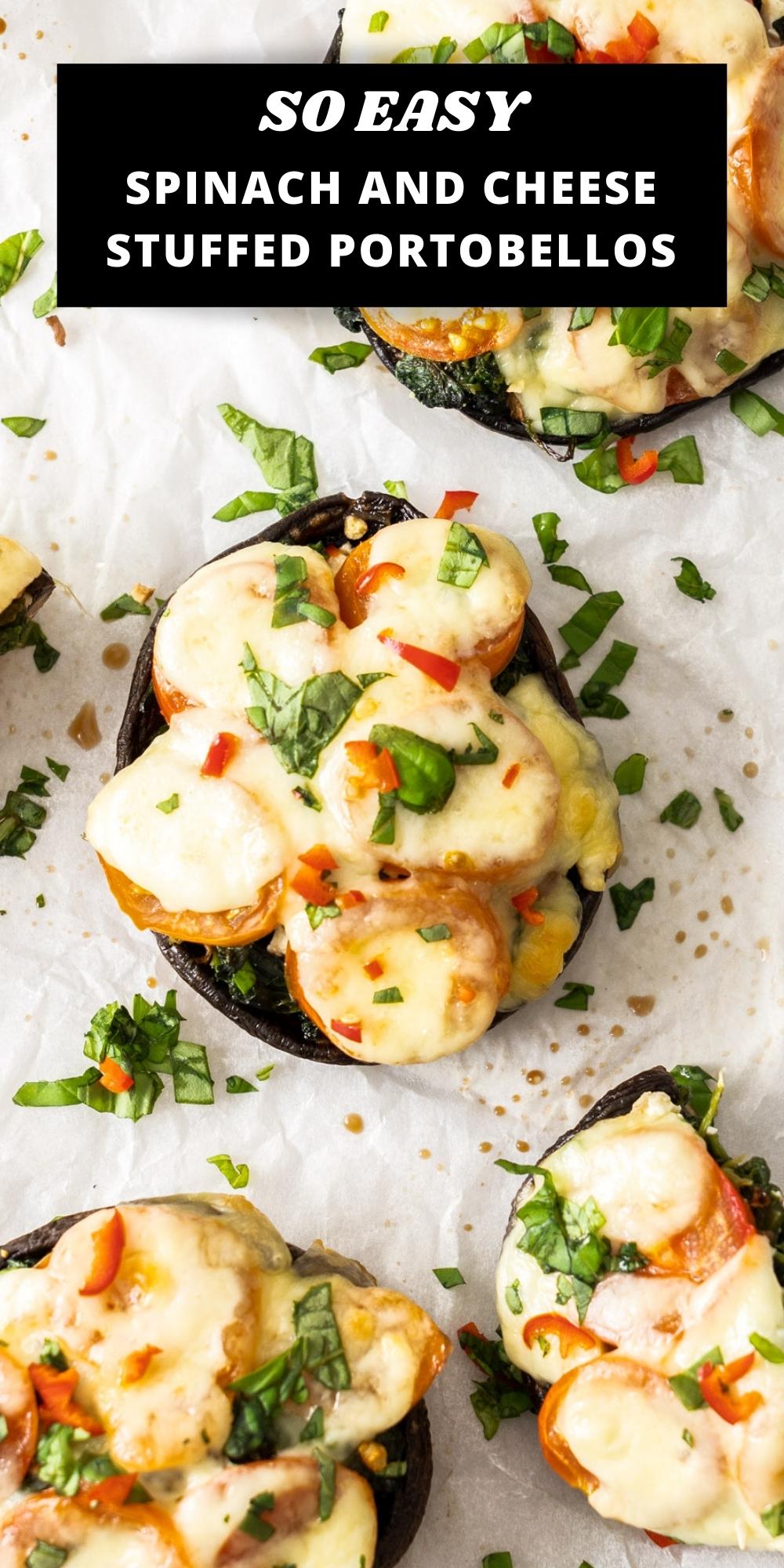 Spinach and Cheese Stuffed Portobello Mushrooms - It's Not Complicated ...