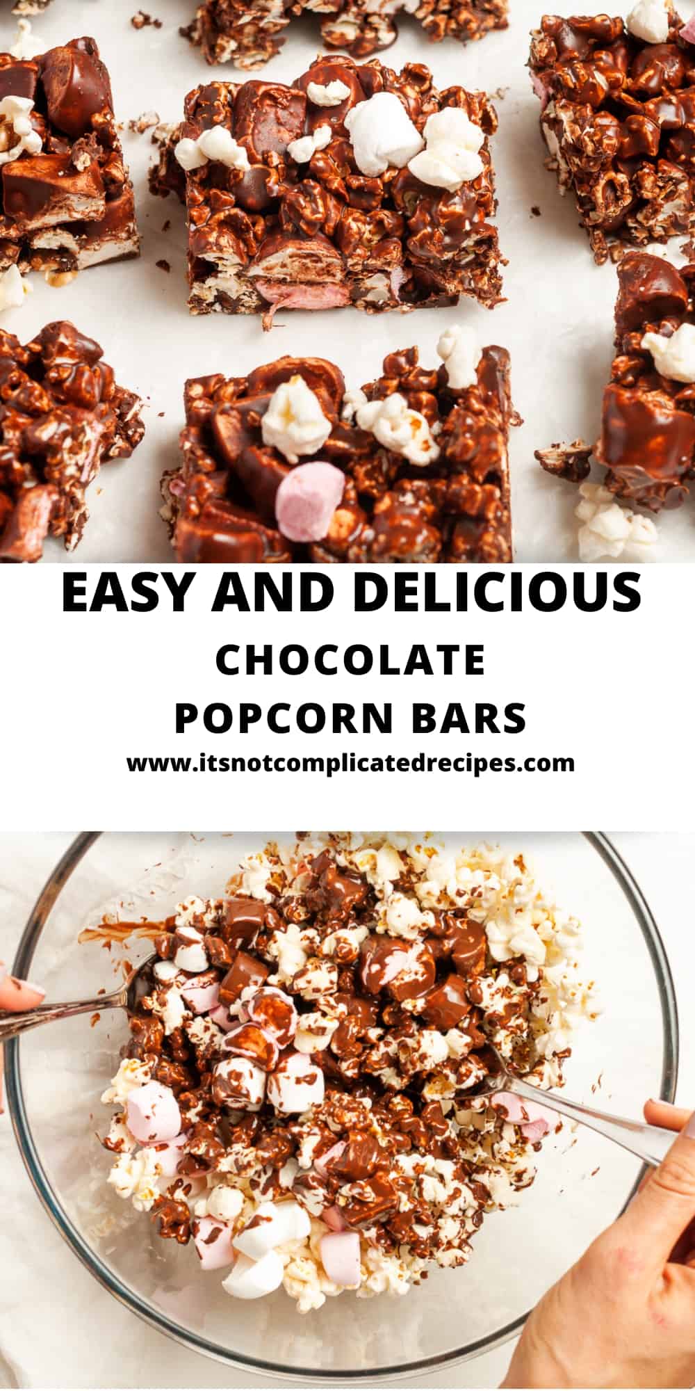 Chocolate Popcorn Bars - It's Not Complicated Recipes