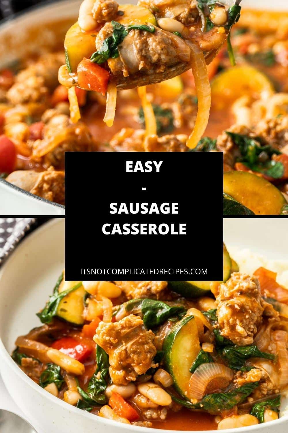 Easy Sausage Casserole It S Not Complicated Recipes   Easy Sausage Casserole Pin9 