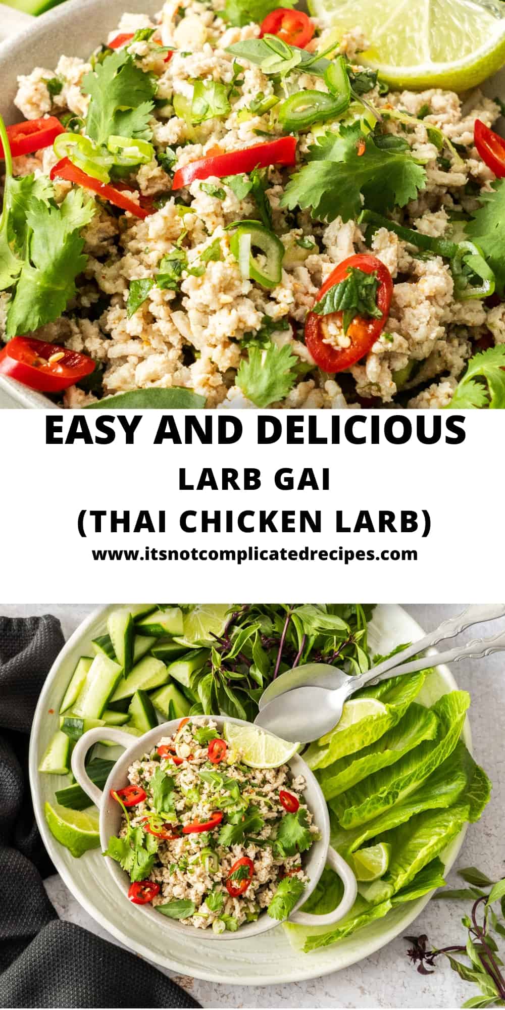 Larb Gai (Thai Chicken Larb) - It's Not Complicated Recipes