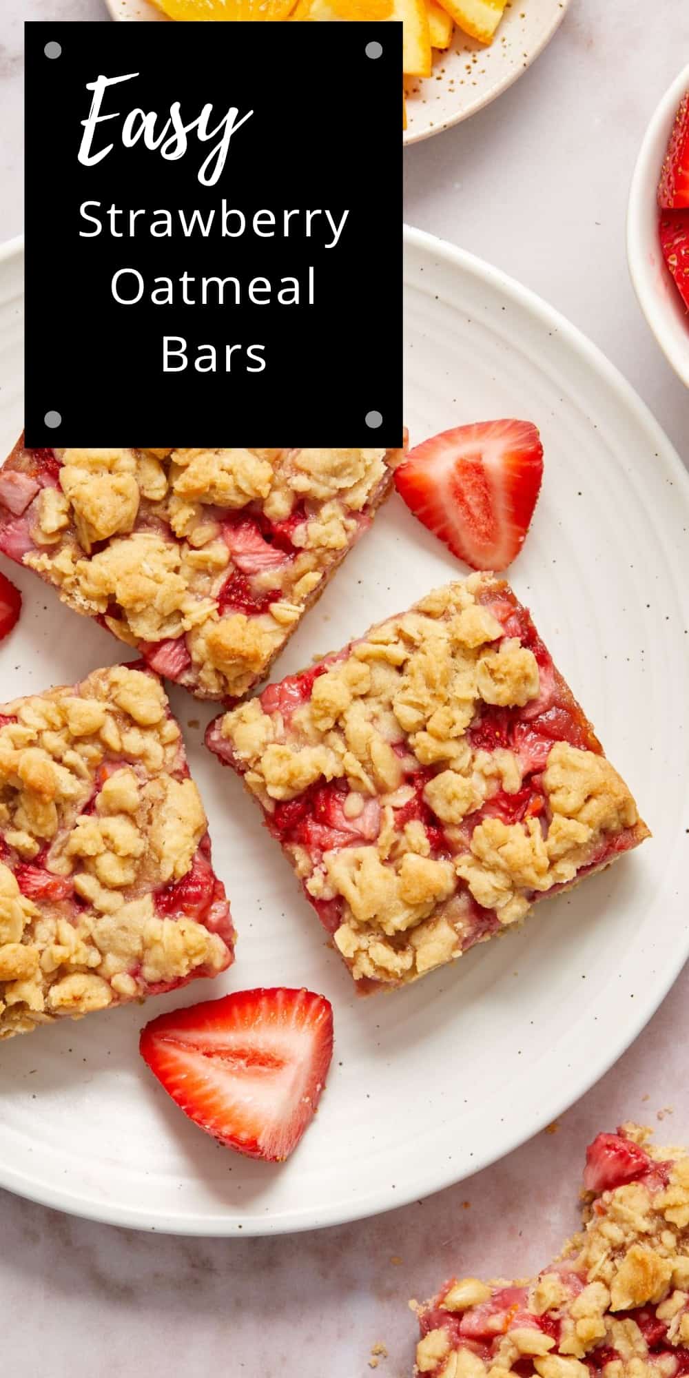 Strawberry Oatmeal Bars - It's Not Complicated Recipes