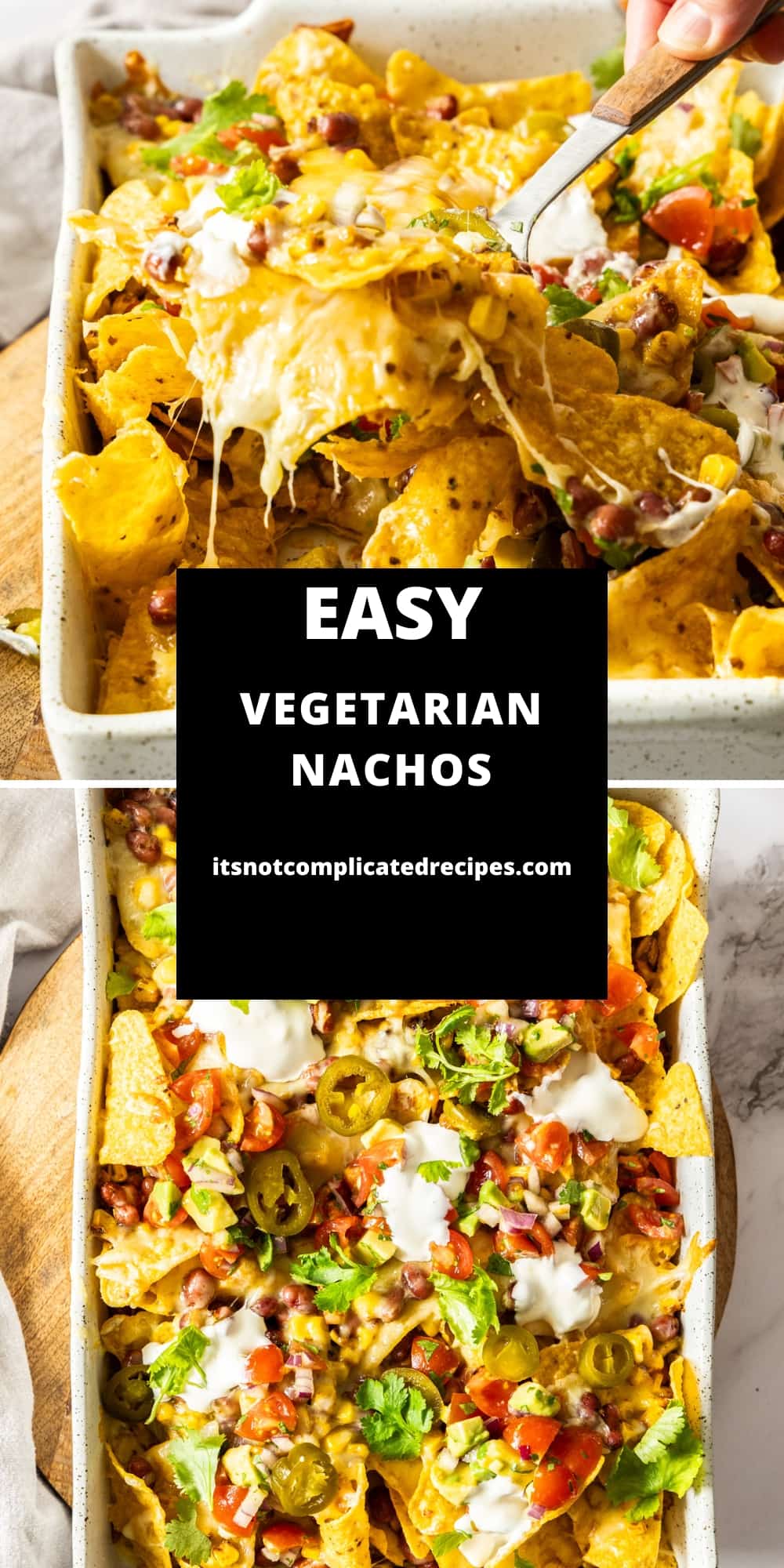 Vegetarian Nachos with Beans and Corn - It's Not Complicated Recipes