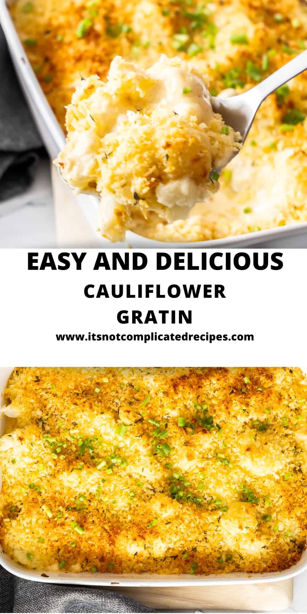 Cauliflower Gratin It S Not Complicated Recipes   Cauliflower Gratin Pins2 