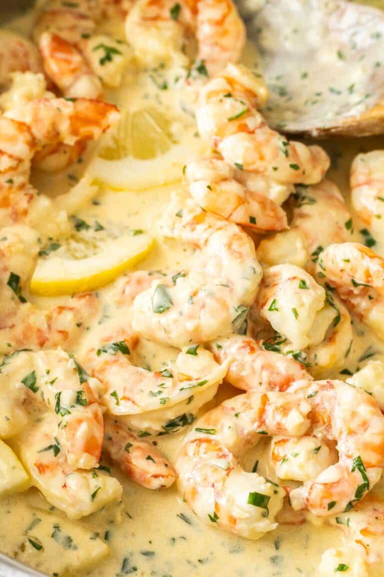 Creamy Lemon Garlic Prawns (Shrimp) - It's Not Complicated Recipes
