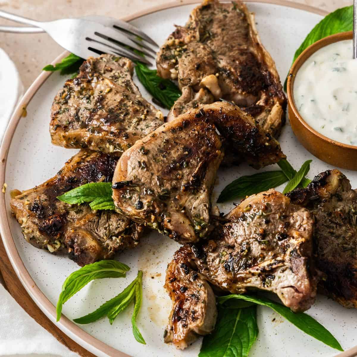 Marinated Lamb Loin Chops