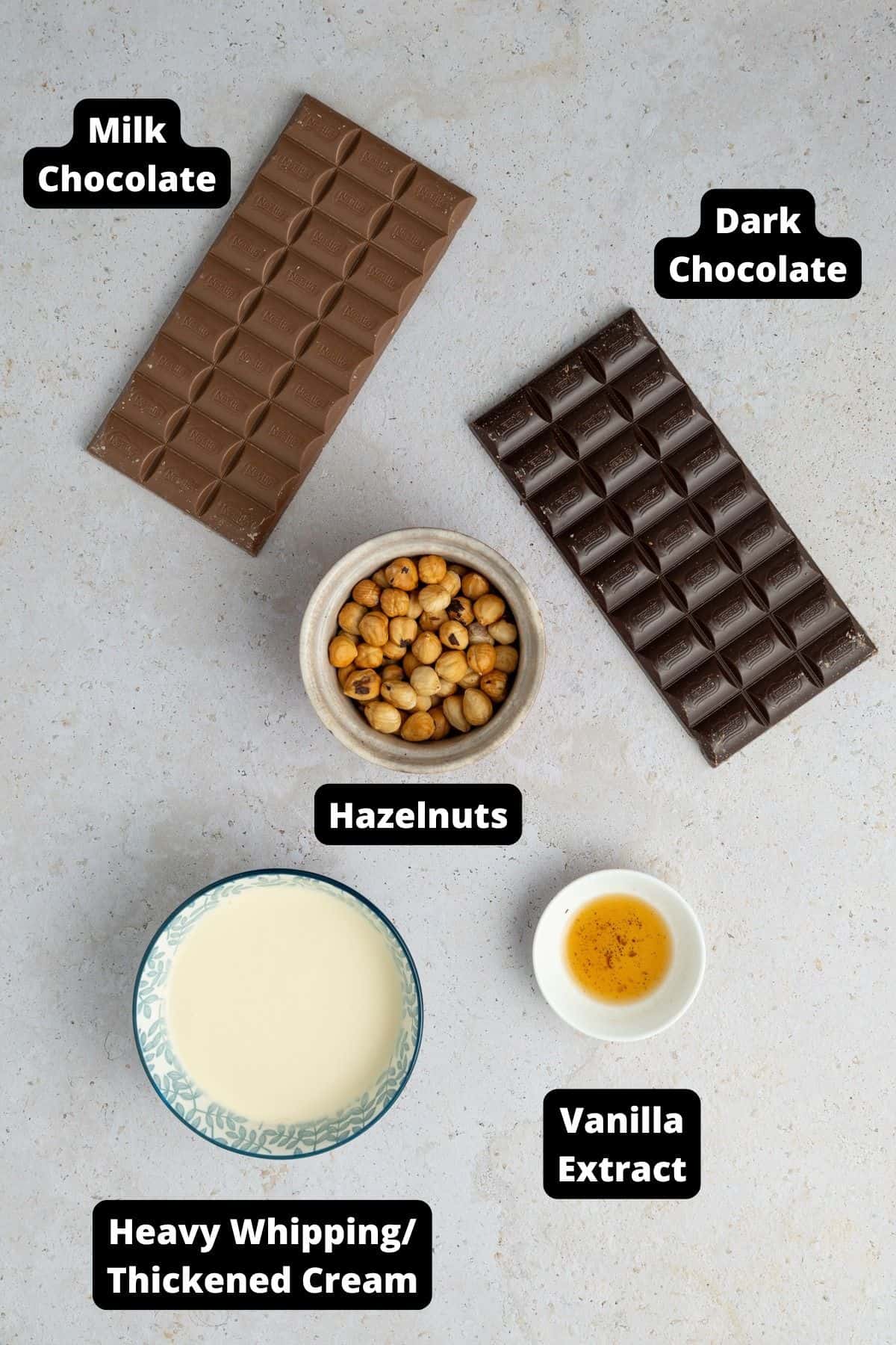 Ingredients in this recipe on a white marble background.