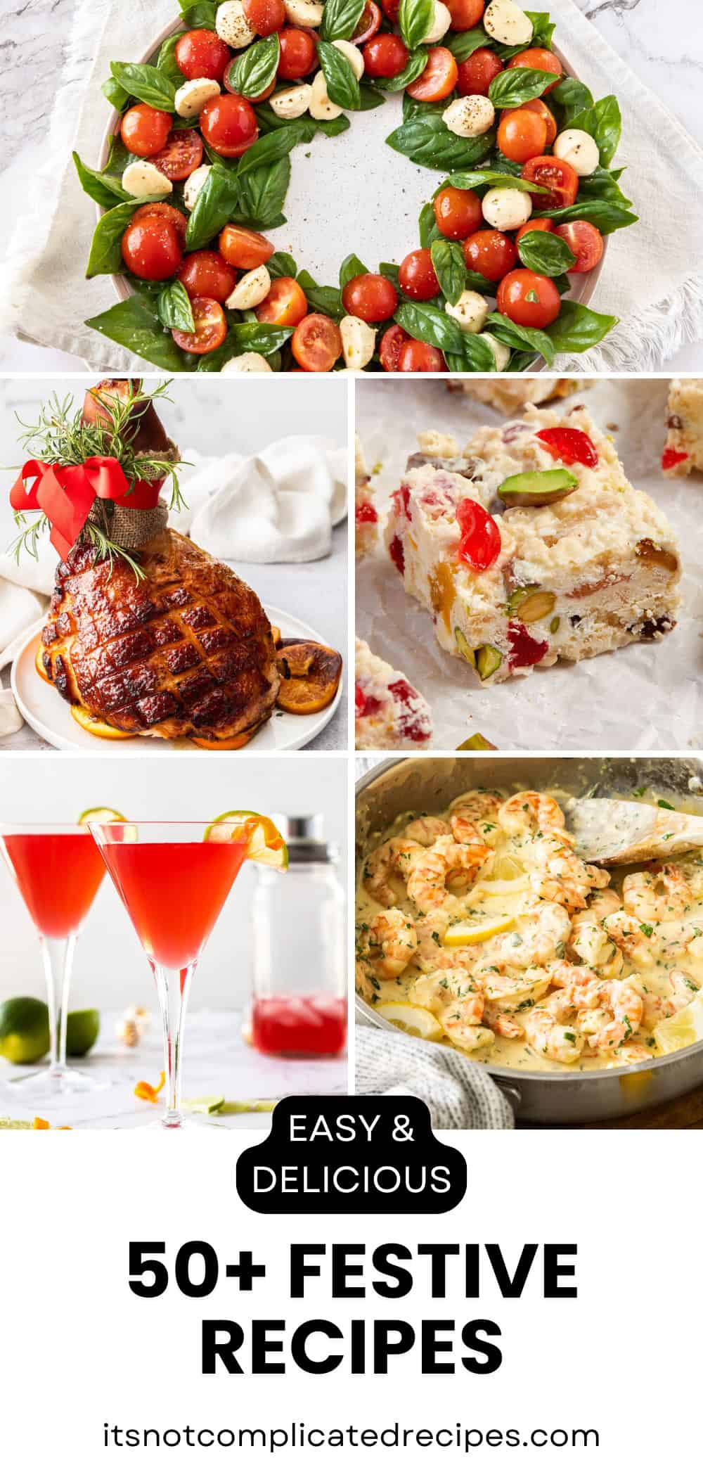 Pinterest pin with images of Must Make Christmas Recipes.