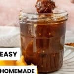 Pinterest image with photo of Apricot Chutney.