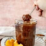 Pinterest image with photo of Apricot Chutney.