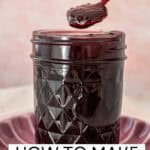 Pinterest image with photo of Cherry Jam.