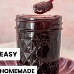 Pinterest image with photo of Cherry Jam.