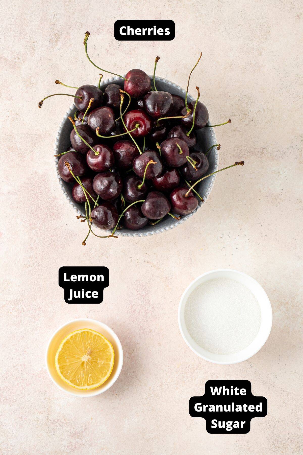 Ingredients in this recipe on a pink marble background.