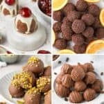 Pinterest image with photos of Chocolate Truffles Recipes for a round up.