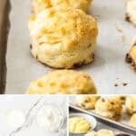Pinterest image with photos of Date and Lemon Scones.