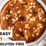 Pinterest image with photo of Gluten-Free Fig Cake.