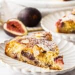 Pinterest image with photo of Gluten-Free Fig Cake.