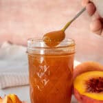 Pinterest image with photo of Peach Jam.