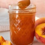 Pinterest image with photo of Peach Jam.