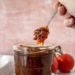 Pinterest image of photo of Tomato Chutney.
