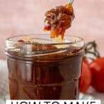 Pinterest image of photo of Tomato Chutney.