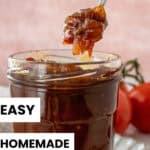 Pinterest image of photo of Tomato Chutney.