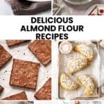 Pinterest image with photos for a recipe collection of The Best Almond Flour Recipes.